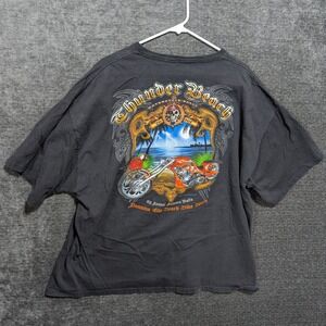 Thunder Beach Motorcycle Rally 2009 T-Shirt Mens XL Black Panama City Beach 0585